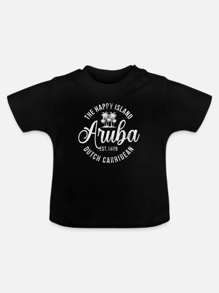 Aruba - Baby Bio-T-Shirt mit Rundhals - Schwarz
