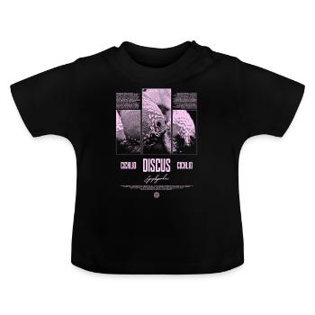 Diskusfisch Buntbarsch Aquarium Fischhalter - Baby Bio-T-Shirt mit Rundhals - Schwarz - Vorne