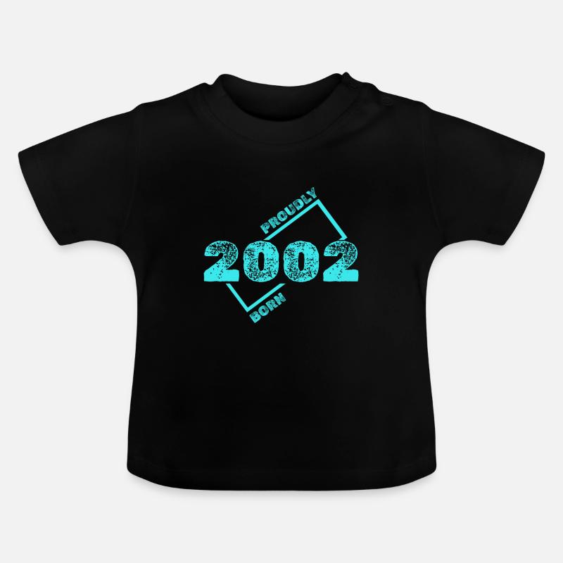 Année 2002 - T-shirt bio col rond Bébé - noir
