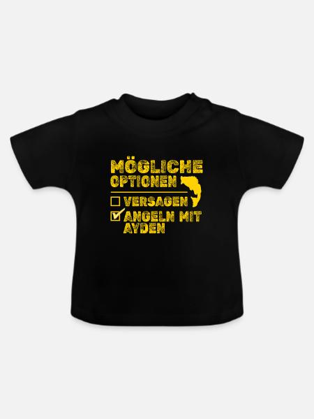 Angeln Ayden - Baby Bio-T-Shirt mit Rundhals - Schwarz