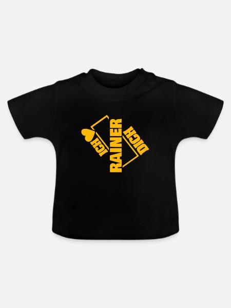 Geschenk für Rainer - Baby Bio-T-Shirt mit Rundhals - Schwarz