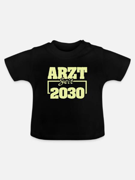 2030 - Baby Bio-T-Shirt mit Rundhals - Schwarz