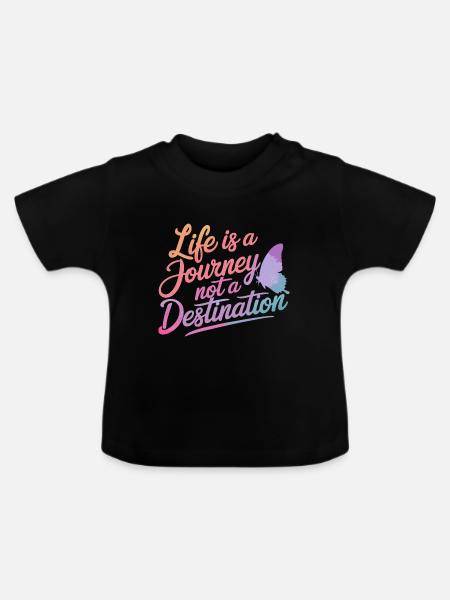 Schmetterling Monarchfalter Bunt Schmetterlinge - Baby Bio-T-Shirt mit Rundhals - Schwarz