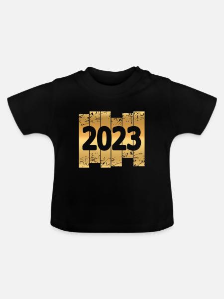2023 - Baby Bio-T-Shirt mit Rundhals - Schwarz