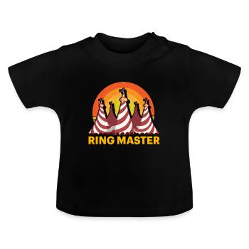 Maître de la bague - T-shirt bio col rond Bébé - noir - Devant