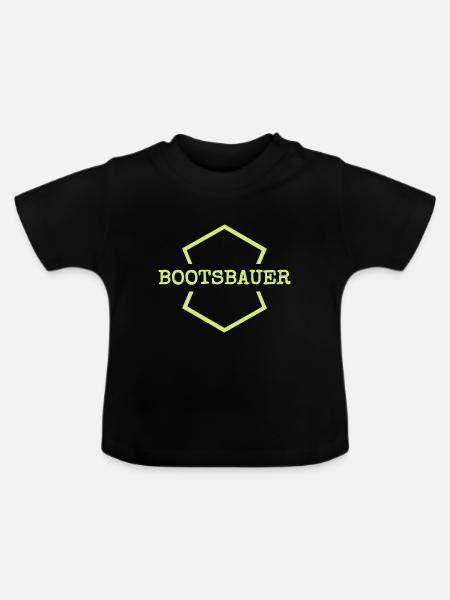 Geschenk für Bootsbauer - Baby Bio-T-Shirt mit Rundhals - Schwarz