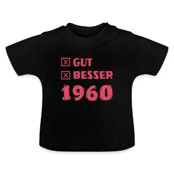 1960 - Baby Bio-T-Shirt mit Rundhals - Schwarz - Vorne