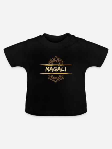 Magali als Magali - Baby Bio-T-Shirt mit Rundhals - Schwarz