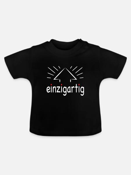 Einzigartig - Baby Bio-T-Shirt mit Rundhals - Schwarz
