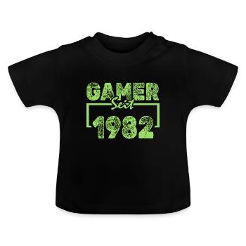 1982 - Baby Bio-T-Shirt mit Rundhals - Schwarz - Vorne