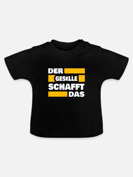 Geselle als Arbeit - Baby Bio-T-Shirt mit Rundhals - Schwarz