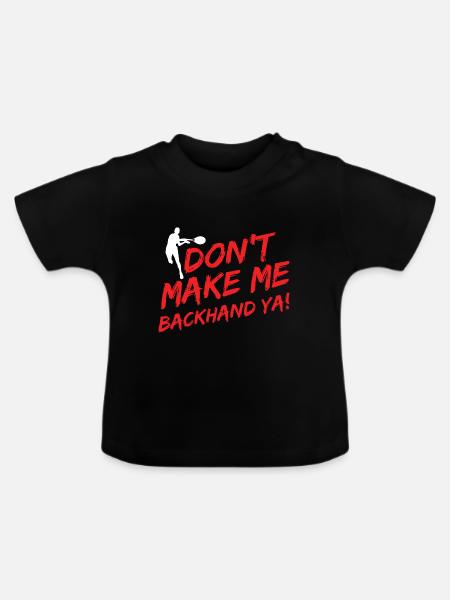 Tennisplatz Spruch Für Tennis - Baby Bio-T-Shirt mit Rundhals - Schwarz