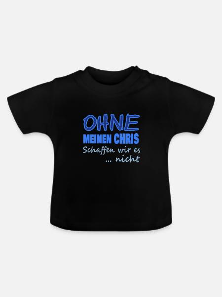 Vorname Chris - Baby Bio-T-Shirt mit Rundhals - Schwarz