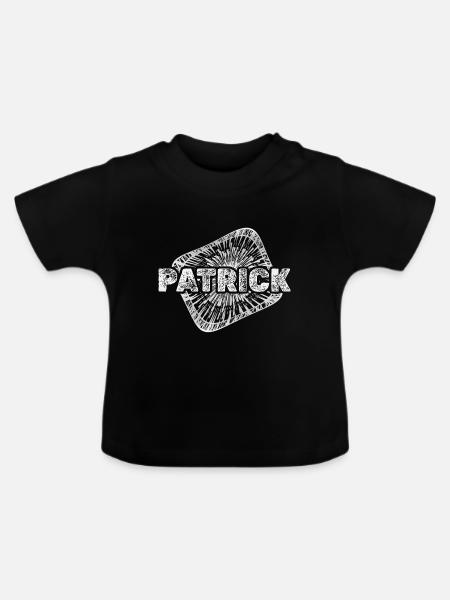 Geschenk für Patrick - Baby Bio-T-Shirt mit Rundhals - Schwarz