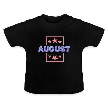 August August - Baby Bio-T-Shirt mit Rundhals - Schwarz - Vorne