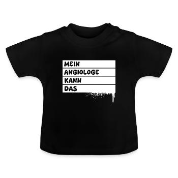 Yrke angiolog - Økologisk baby-T-skjorte med rund hals - svart - Foran