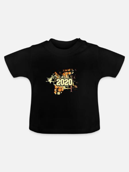 2020 - Baby Bio-T-Shirt mit Rundhals - Schwarz