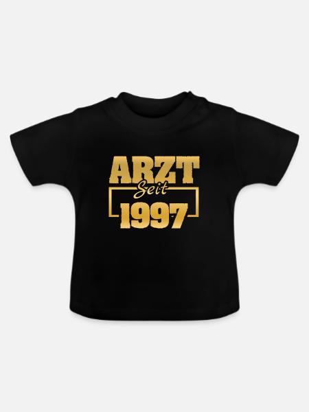 Beruf 1997 - Baby Bio-T-Shirt mit Rundhals - Schwarz