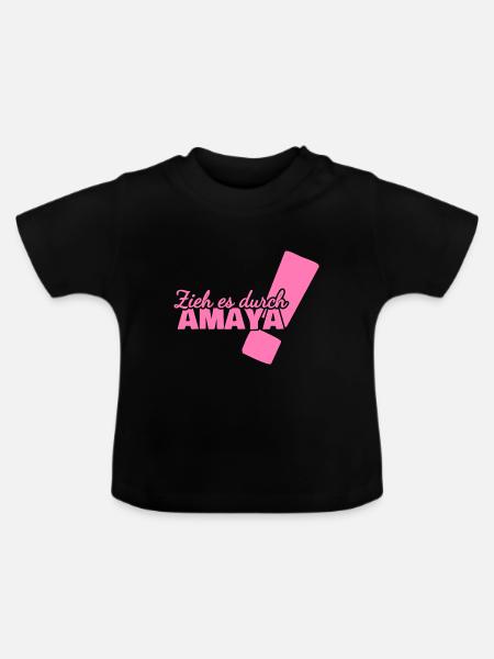 Durchhalten Amaya - Baby Bio-T-Shirt mit Rundhals - Schwarz