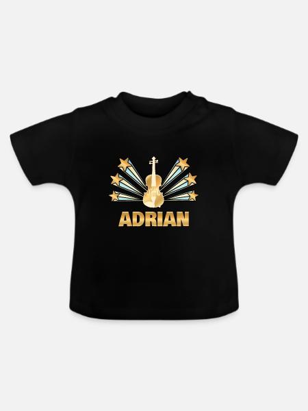 Musikinstrument Aidan - Baby Bio-T-Shirt mit Rundhals - Schwarz