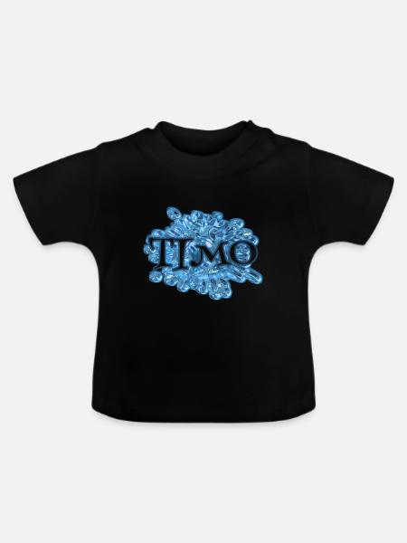 timo timo - Baby Bio-T-Shirt mit Rundhals - Schwarz