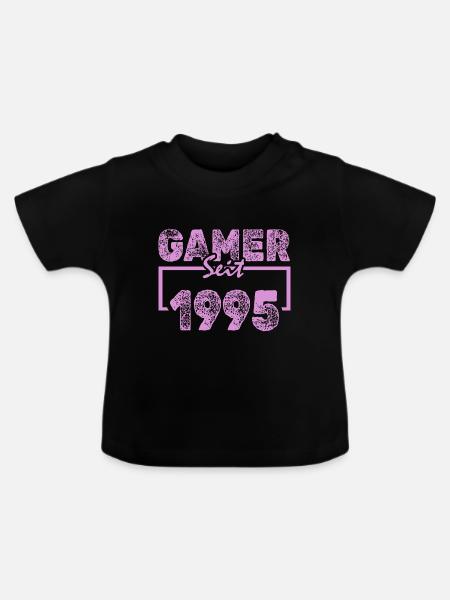 Tippen 1995 - Baby Bio-T-Shirt mit Rundhals - Schwarz