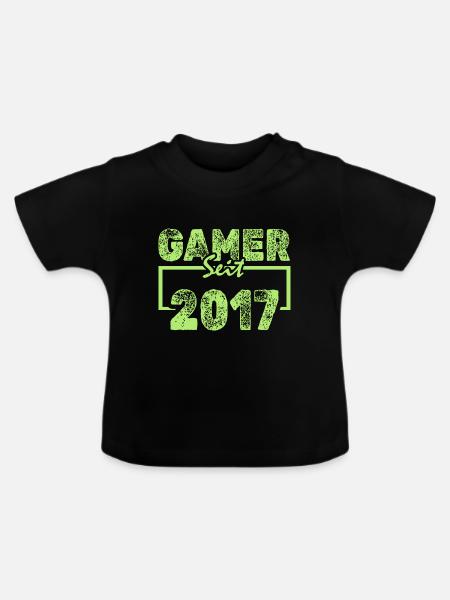 2017 - Baby Bio-T-Shirt mit Rundhals - Schwarz