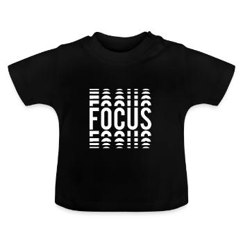 Focus - Baby Organic T-Shirt with Round Neck - black - Front