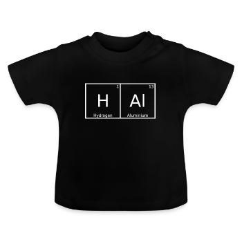 Hal Name Vorname Chemie Periodensystem Elemente - Baby Bio-T-Shirt mit Rundhals - Schwarz - Vorne