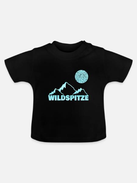 Bergsteigen wildspitze - Baby Bio-T-Shirt mit Rundhals - Schwarz