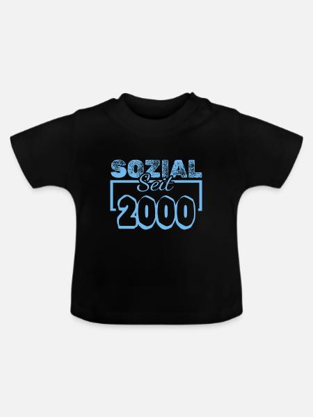 seit 2000 - Baby Bio-T-Shirt mit Rundhals - Schwarz