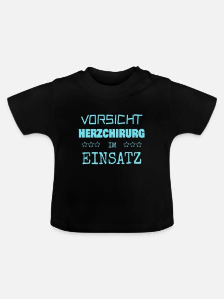 Herzchirurg als Berufung - Baby Bio-T-Shirt mit Rundhals - Schwarz