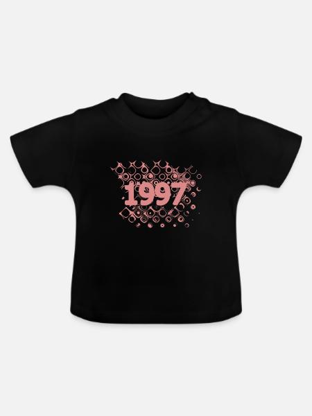 Jahr 1997 - Baby Bio-T-Shirt mit Rundhals - Schwarz