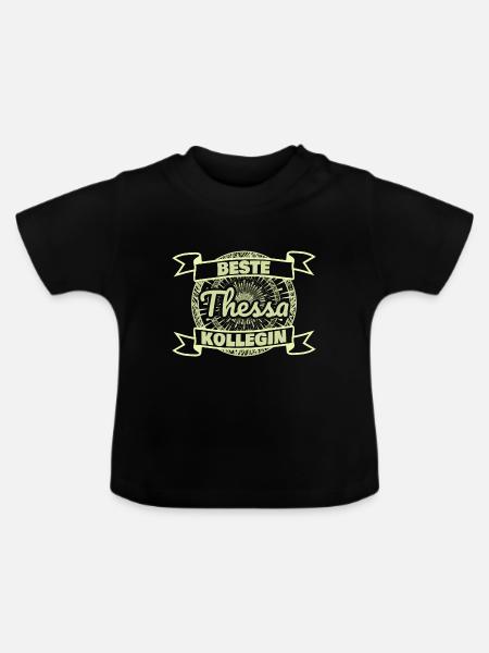 Kollegin Thessa - Baby Bio-T-Shirt mit Rundhals - Schwarz