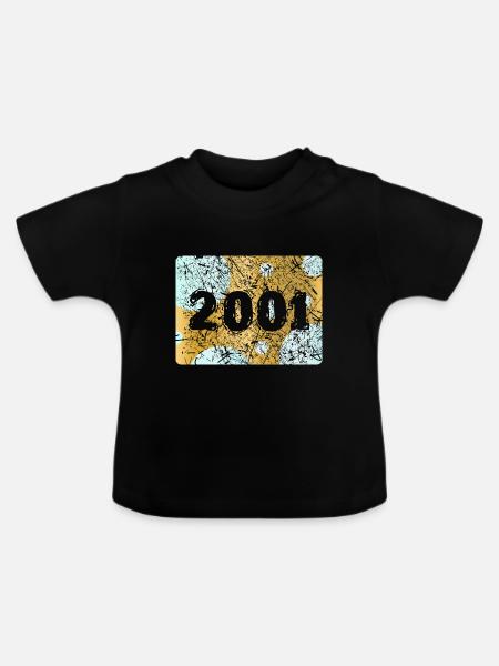 2001 2001 - Baby Bio-T-Shirt mit Rundhals - Schwarz
