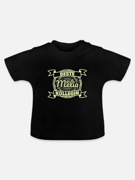 Melia als Arbeitskollegin - Baby Bio-T-Shirt mit Rundhals - Schwarz
