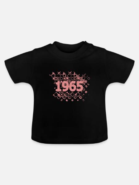 1965 - Baby Bio-T-Shirt mit Rundhals - Schwarz