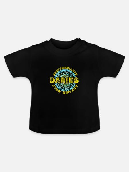 Geschenkidee Darius - Baby Bio-T-Shirt mit Rundhals - Schwarz