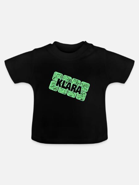Säugling Klara - Baby Bio-T-Shirt mit Rundhals - Schwarz