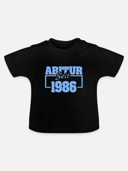 1986 - Baby Bio-T-Shirt mit Rundhals - Schwarz