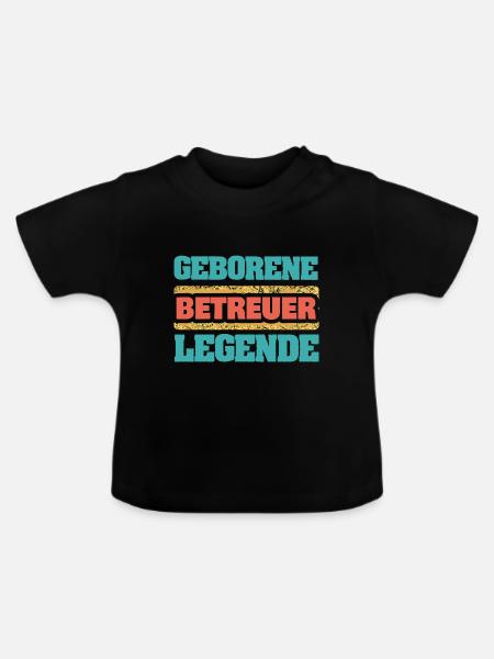 Beruf Betreuer - Baby Bio-T-Shirt mit Rundhals - Schwarz