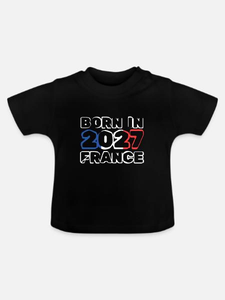 2027 - Baby Bio-T-Shirt mit Rundhals - Schwarz