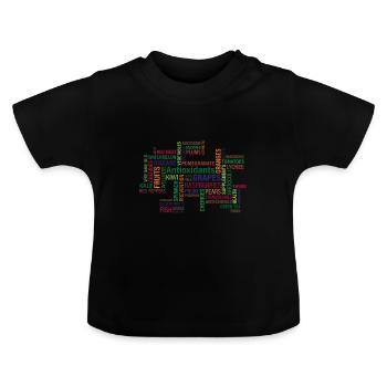 Lebensmittel Nahrung - Baby Bio-T-Shirt mit Rundhals - Schwarz - Vorne