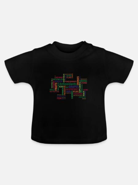 Lebensmittel Nahrung - Baby Bio-T-Shirt mit Rundhals - Schwarz