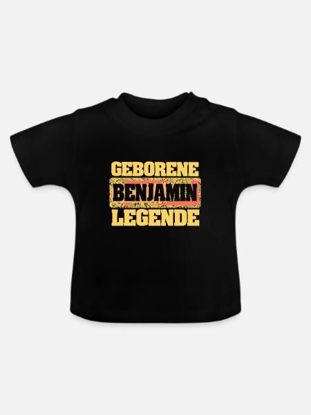 Benjamin - Baby Bio-T-Shirt mit Rundhals - Schwarz