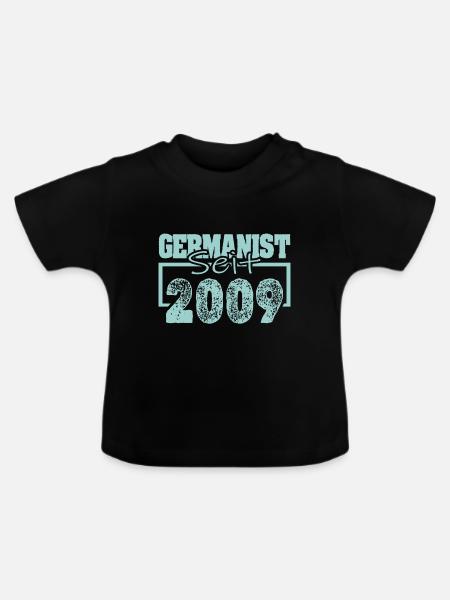 Deutsch 2009 - Baby Bio-T-Shirt mit Rundhals - Schwarz