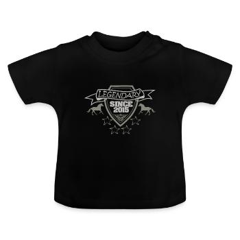 Cheval 2015 - T-shirt bio col rond Bébé - noir - Devant