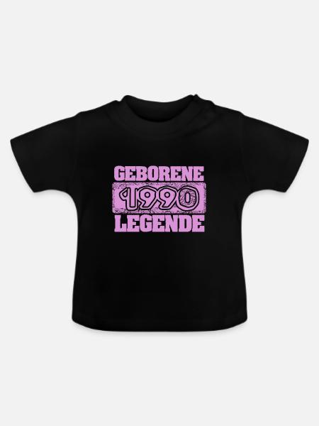 Legendary 1990 - Baby Bio-T-Shirt mit Rundhals - Schwarz
