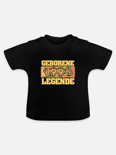 E 1996 - Baby Bio-T-Shirt mit Rundhals - Schwarz