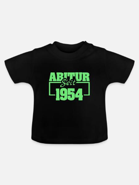 Abiturient 1954 - Baby Bio-T-Shirt mit Rundhals - Schwarz